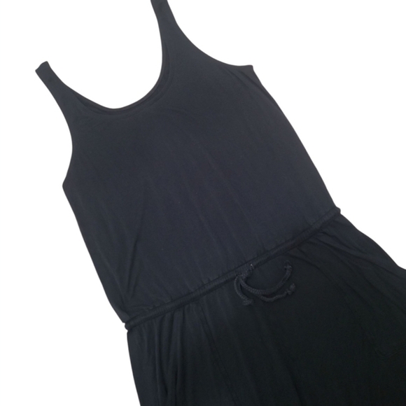 Aerie Jumpsuit Drawstring Waist Tapered Cuff Hem Romper Black Size Large - Picture 3 of 15